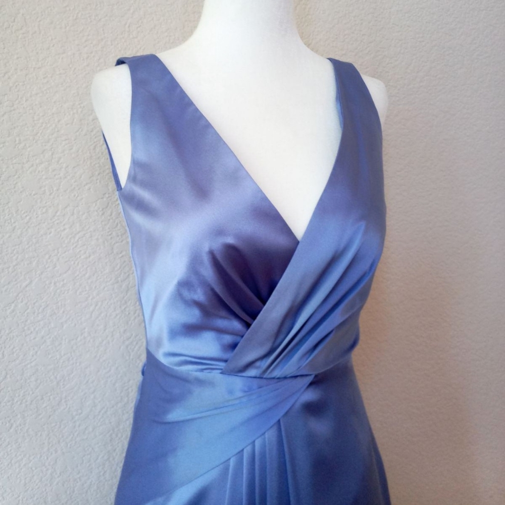 Elie Tahari blue 100% silk Liza cocktail dress - Picture 4 of 8